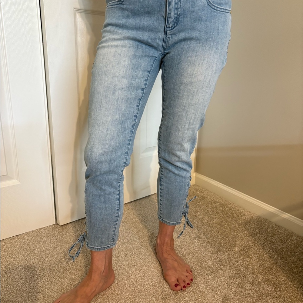 Michael Kors Blue Ankle Cropped Jeans